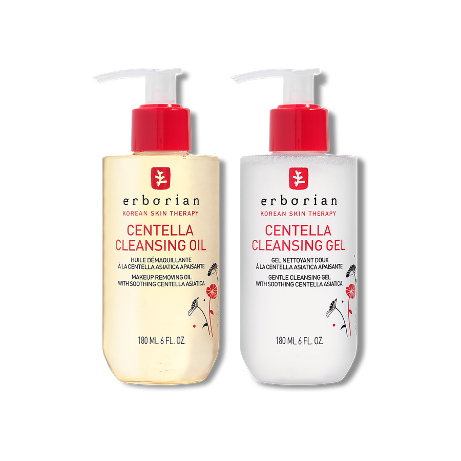 Korean Double Cleansing Duo, oil and gel, the full sequence